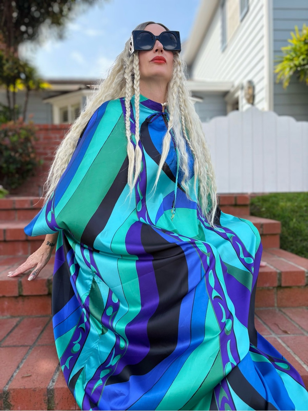 SILK PRINT KAFTAN
